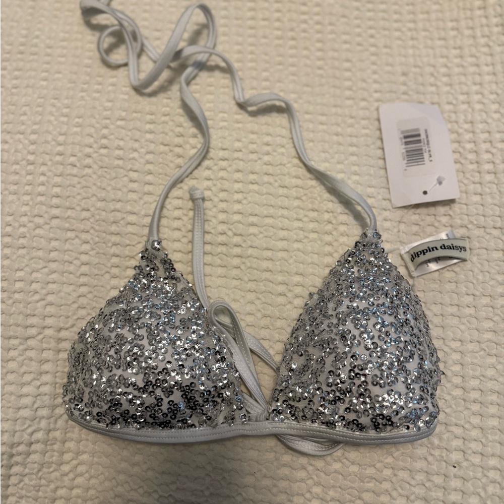 NWT dippin daisies bikini top size S